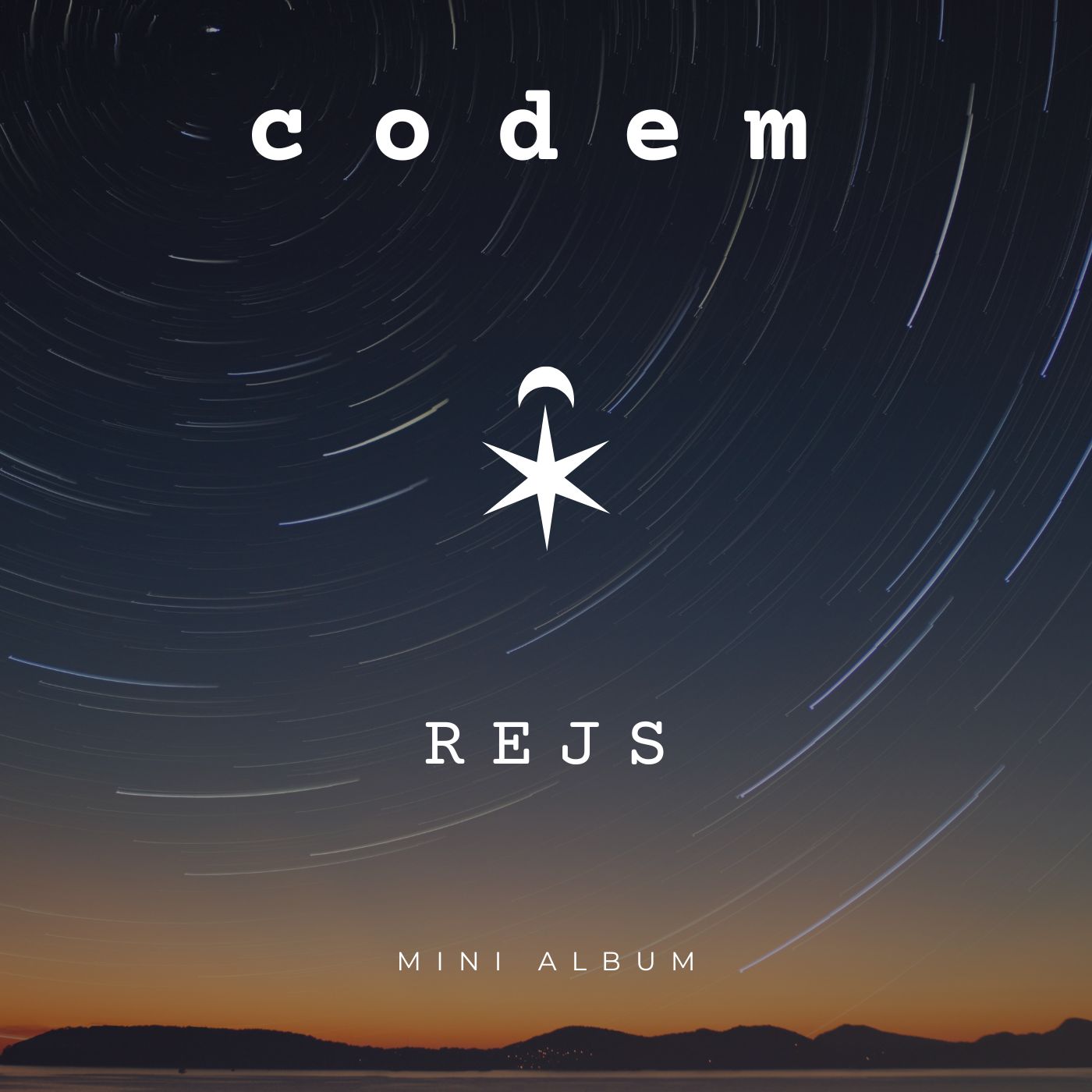 Simple Modern Night Sky Music Album Cover